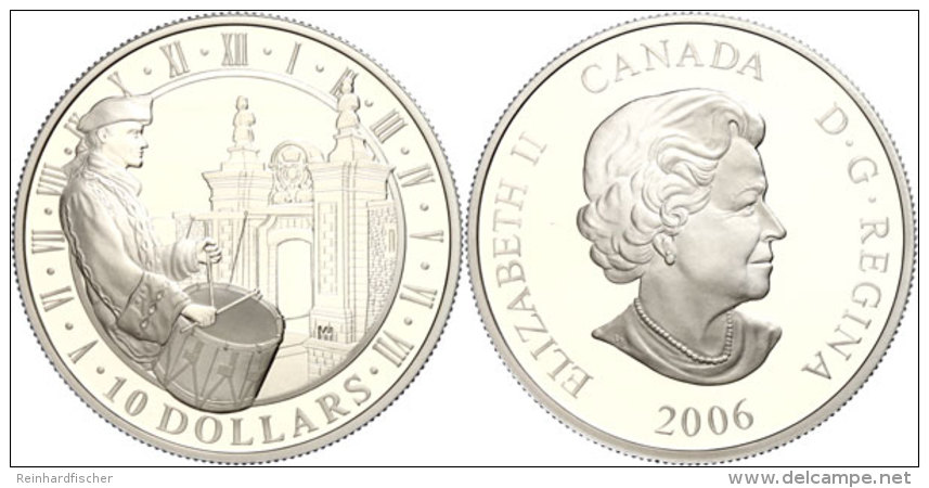 10 Dollars, 2006, Historische St&auml;tte In Kanada - Lousbourg, KM 661, Sch&ouml;n 672, Im Etui Mit OVP Und... - Otros & Sin Clasificación