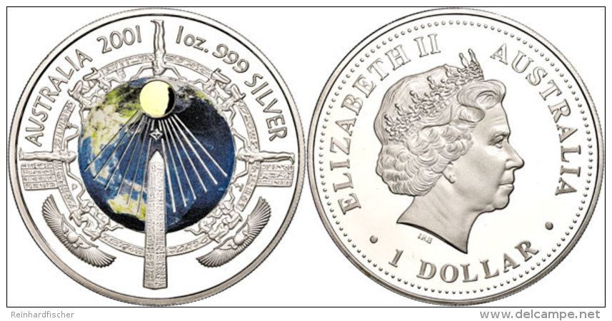 1 Dollar, 2001, Christilische Jahrtausendwende (Tampondruck), KM 594, Sch&ouml;n 647,  Etui Mit Schuber Und... - Otros & Sin Clasificación