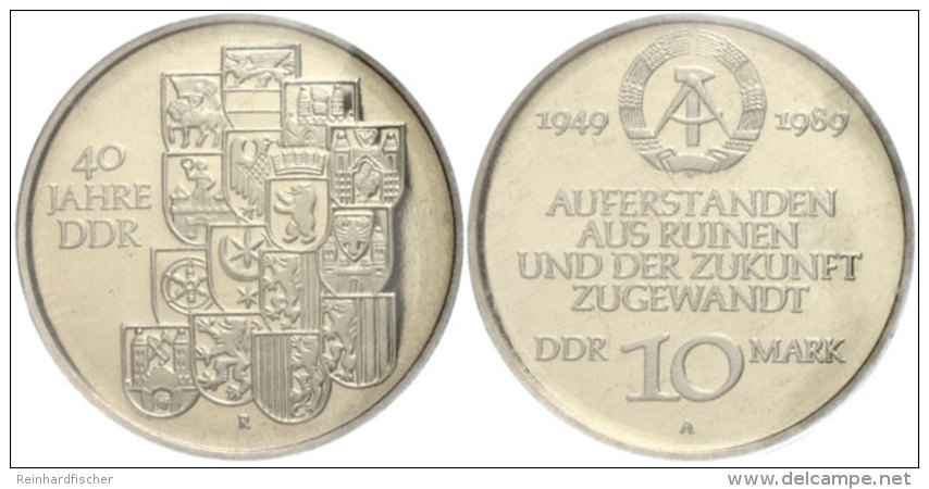 10 Mark, 1989, 40 Jahre DDR, PP Verschwei&szlig;t, Katalog: J. 1630 PP10 Mark, 1989, 40 Years German Demokratic... - Otros & Sin Clasificación