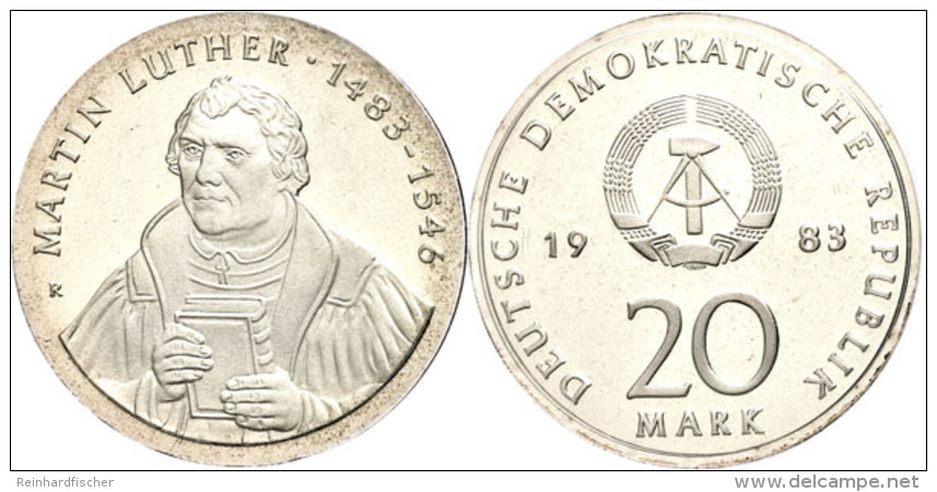 20 Mark, 1983, Martin Luther, PP In Hartplastik Verplombt, Katalog: J. 1591 PP20 Mark, 1983, Martin Luther, PP... - Otros & Sin Clasificación