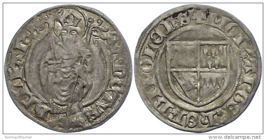 Groschen (2,15g), O.J.(1443-1455), Gottfried Schenk Von Limburg. Av: Wappen. Rev: St. Kilian. Saurma 1327, Ss. ... - Otros & Sin Clasificación