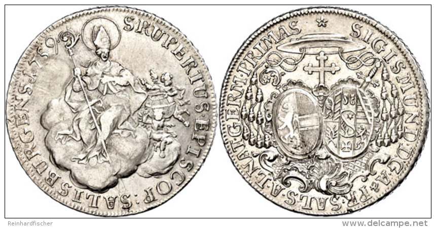 Taler, 1759, Sigismund Von Schrattenbach, Dav. 1252. Z&ouml;ttl 2973, Hsp?, Ss+.  Thaler, 1759, Sigismund From... - Otros & Sin Clasificación