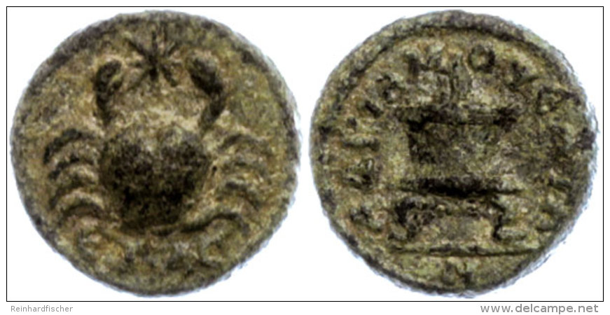 Kilikien, AE (3,28g), Zeit Des Marcus Aurelius, 161-180. Av: Krabbe, Zwischen Den Scheren Ein Stern. Rev: Altar Mit... - Provincia