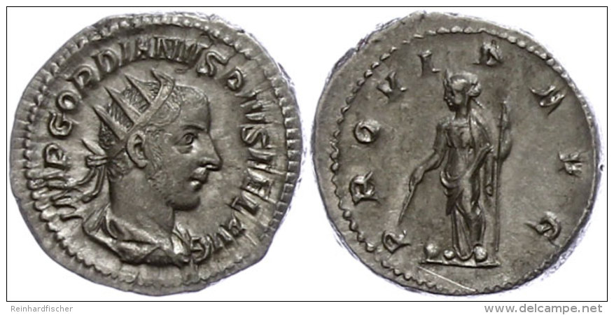 Gordianus III., 238-244, Antoninianus (5,25g), Rom. Av: B&uuml;ste Nach Rechts, Darum Umschrift. Rev: Stehender... - Otros & Sin Clasificación