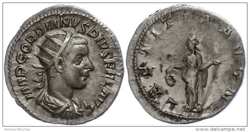 Gordianus III., 238-244, Antoninianus (4,02g), Rom. Av: B&uuml;ste Nach Rechts, Darum Umschrift. Rev: Stehende... - Otros & Sin Clasificación