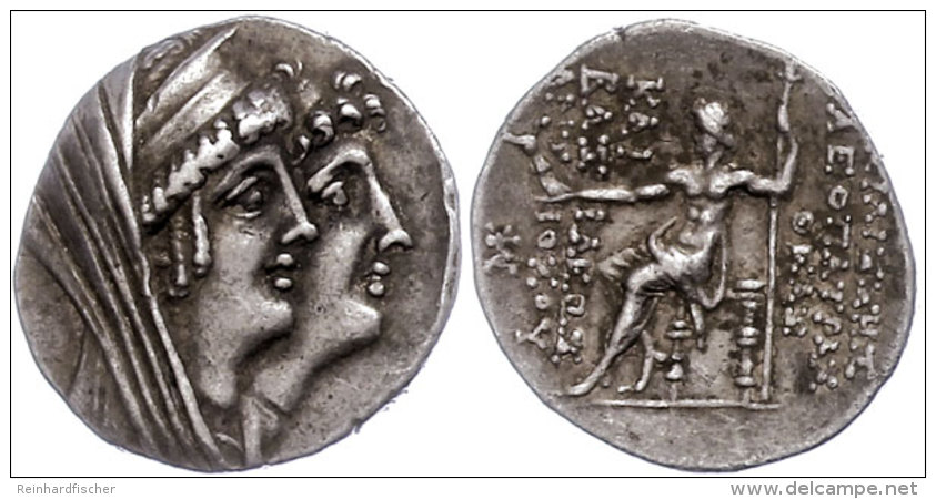 Tetradrachme (16,37g),125-121 V. Chr., Ptolemais, Kleopatra Thea Und Antiochos VIII. Av: Kopf Der Kleopatra Thea... - Sin Clasificación