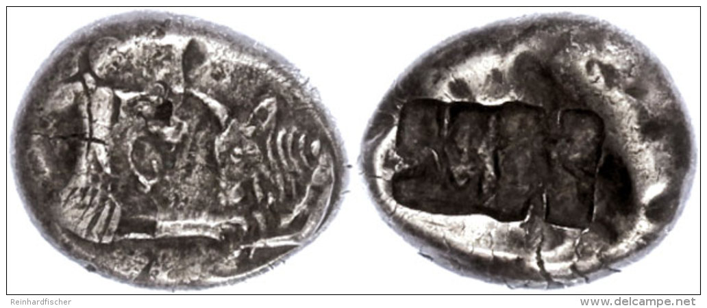 1/2 Stater (5,47g), Nach 546 V. Chr., Sardeis. Av: L&ouml;wen Und Stierprotome Einander Gegen&uuml;ber. Rev:... - Sin Clasificación