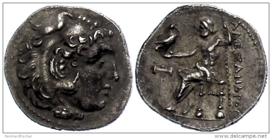 Makedonien, Myalasa?, Drachme (4,00g), 300-280 V. Chr., Alexander III. Av: Herakleskopf Mit L&ouml;wenfell Nach... - Sin Clasificación