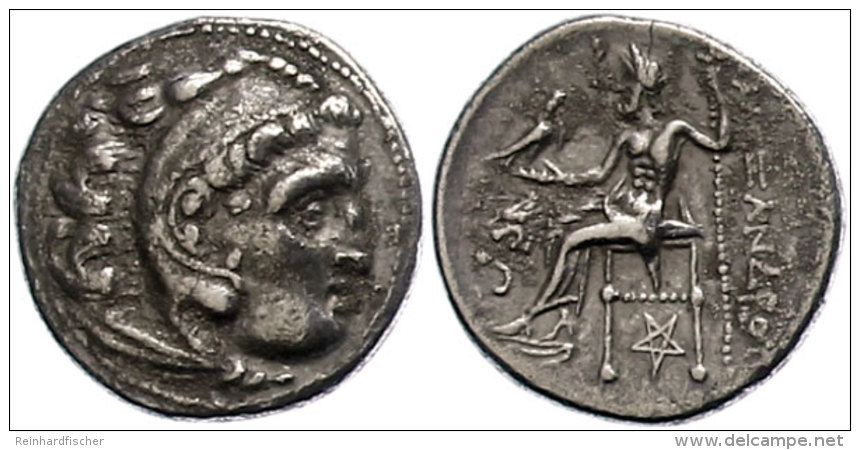 Makedonien, Kolophon, Drachme (4,19g), 301-297 V. Chr., Alexander III. Av: Herakleskopf Mit L&ouml;wenfell Nach... - Sin Clasificación