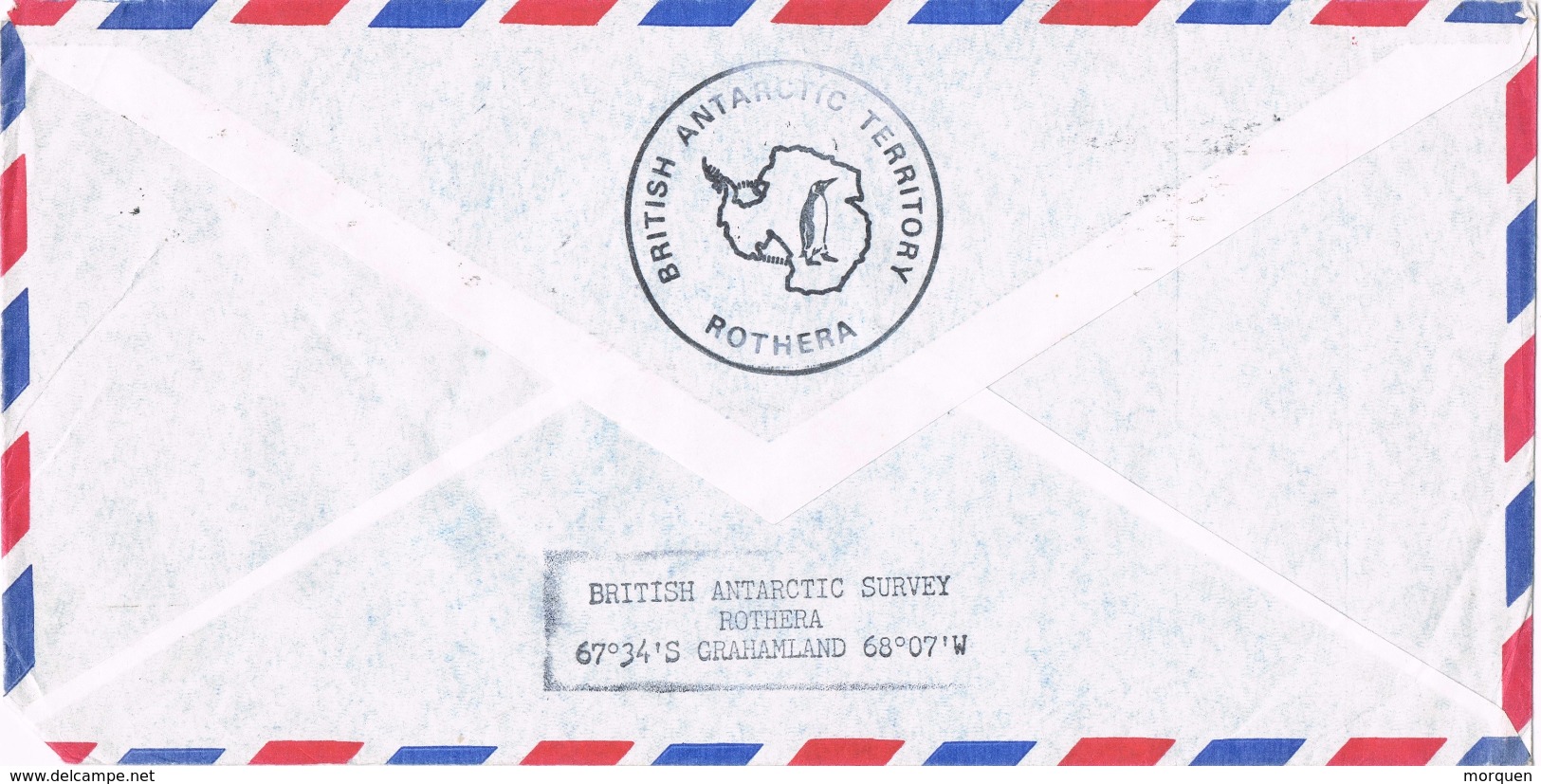 20708. Carta Aerea ROTHERA (British Antartic Territory) 1987 To England. REEXPEDITÉ - Covers & Documents