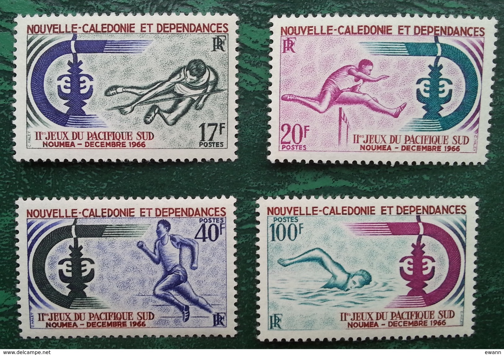 NOUVELLE CALEDONIE - YT N°332 à 335 - Jeux Du Pacifique Sud / Sport - 1966 - Neufs - Unused Stamps