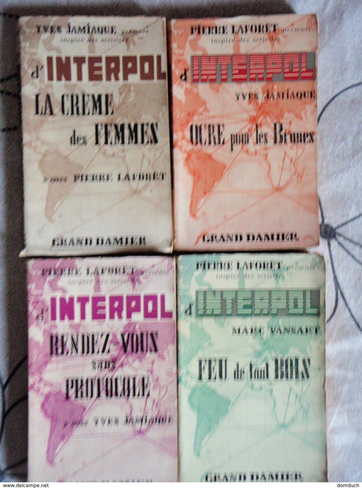 INTERPOL  Lot De 04 Livres De Collection   Edition LE GRAND DAMIER E.O. De 1957 - Grand Damier