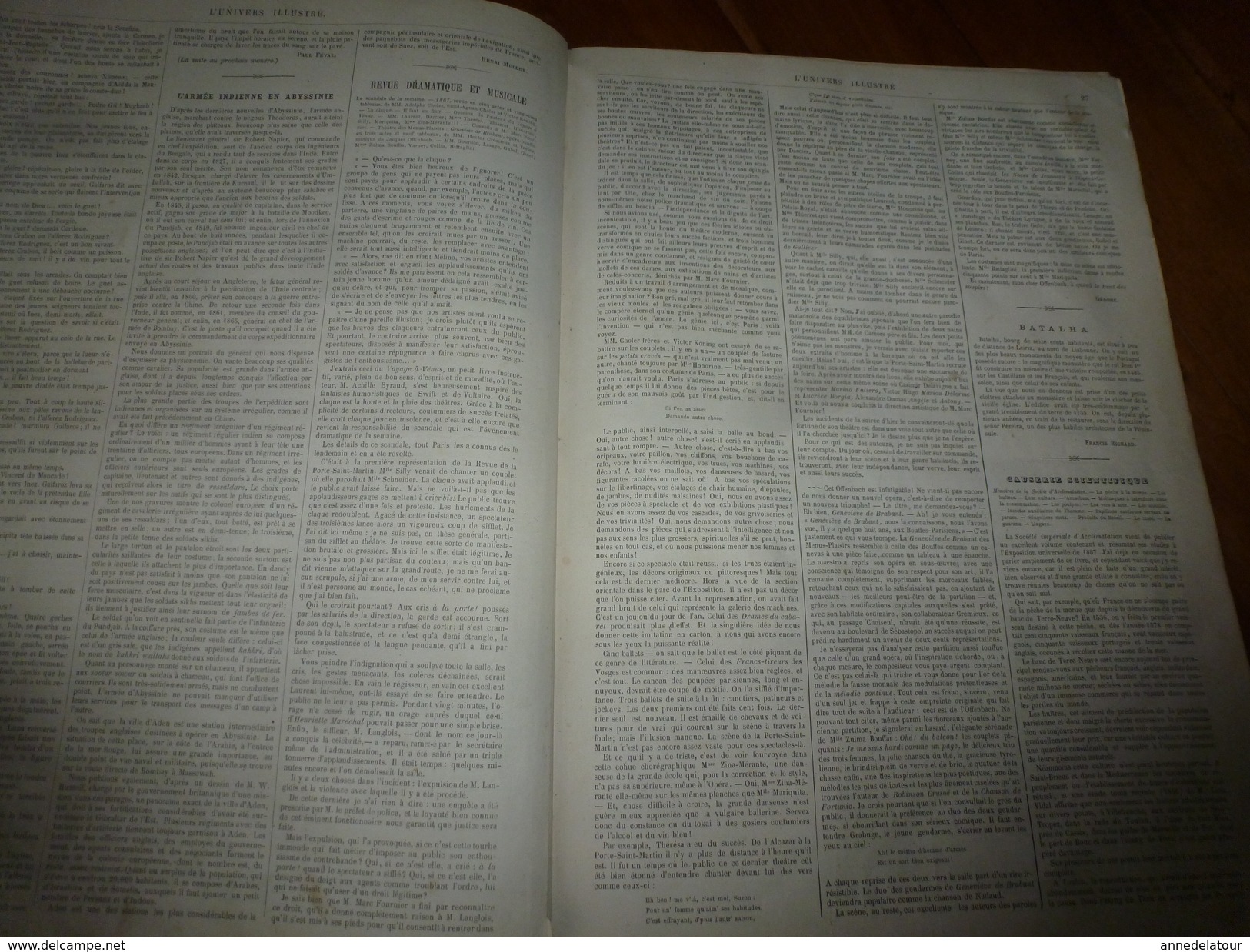 1868 Nicaragua , Panama; Monastère de BATHALA (Portugal); Panorama ADEN ; Terre-Neuve et huîtres; La SEINE à Paris ; etc