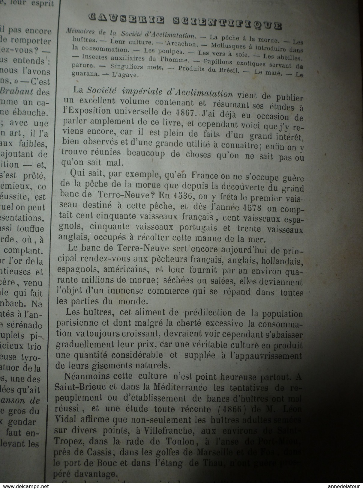 1868 Nicaragua , Panama; Monastère de BATHALA (Portugal); Panorama ADEN ; Terre-Neuve et huîtres; La SEINE à Paris ; etc