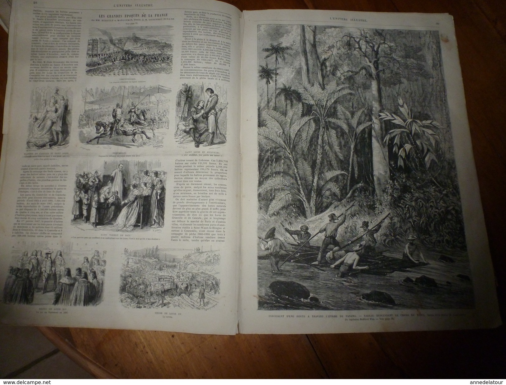 1868 Nicaragua , Panama; Monastère de BATHALA (Portugal); Panorama ADEN ; Terre-Neuve et huîtres; La SEINE à Paris ; etc