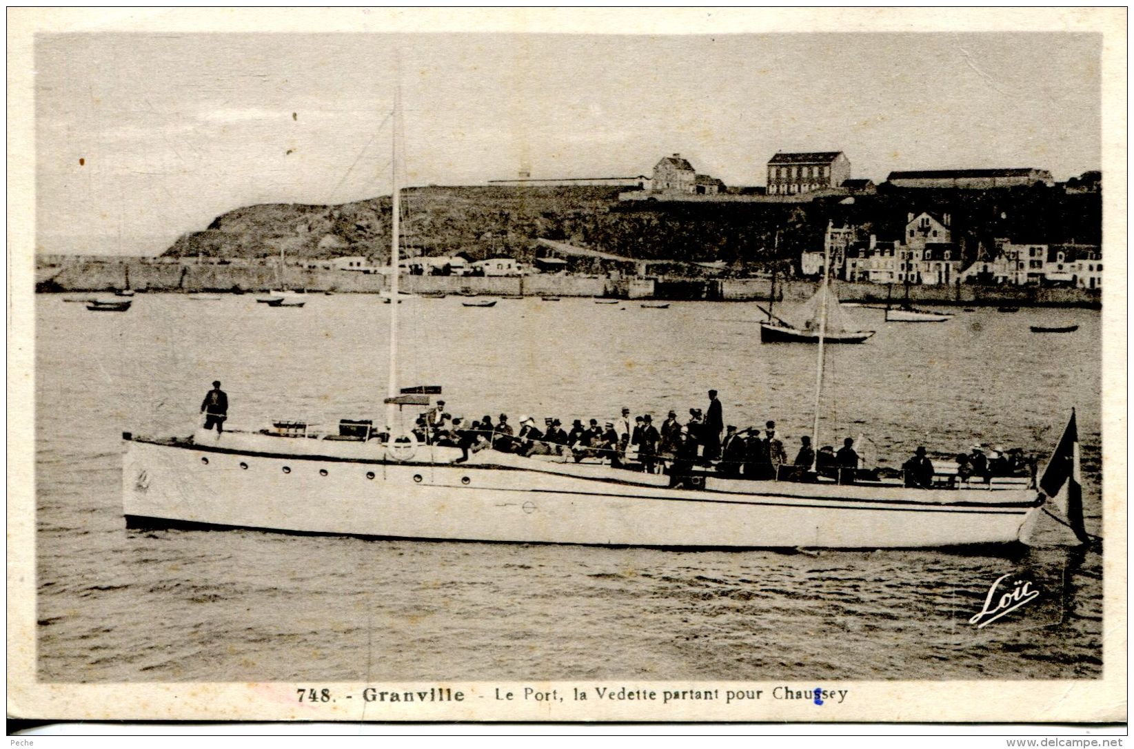 N°29646 -cpa Granville -le Port La Vedette Partant Pour Chausey- - Autres & Non Classés