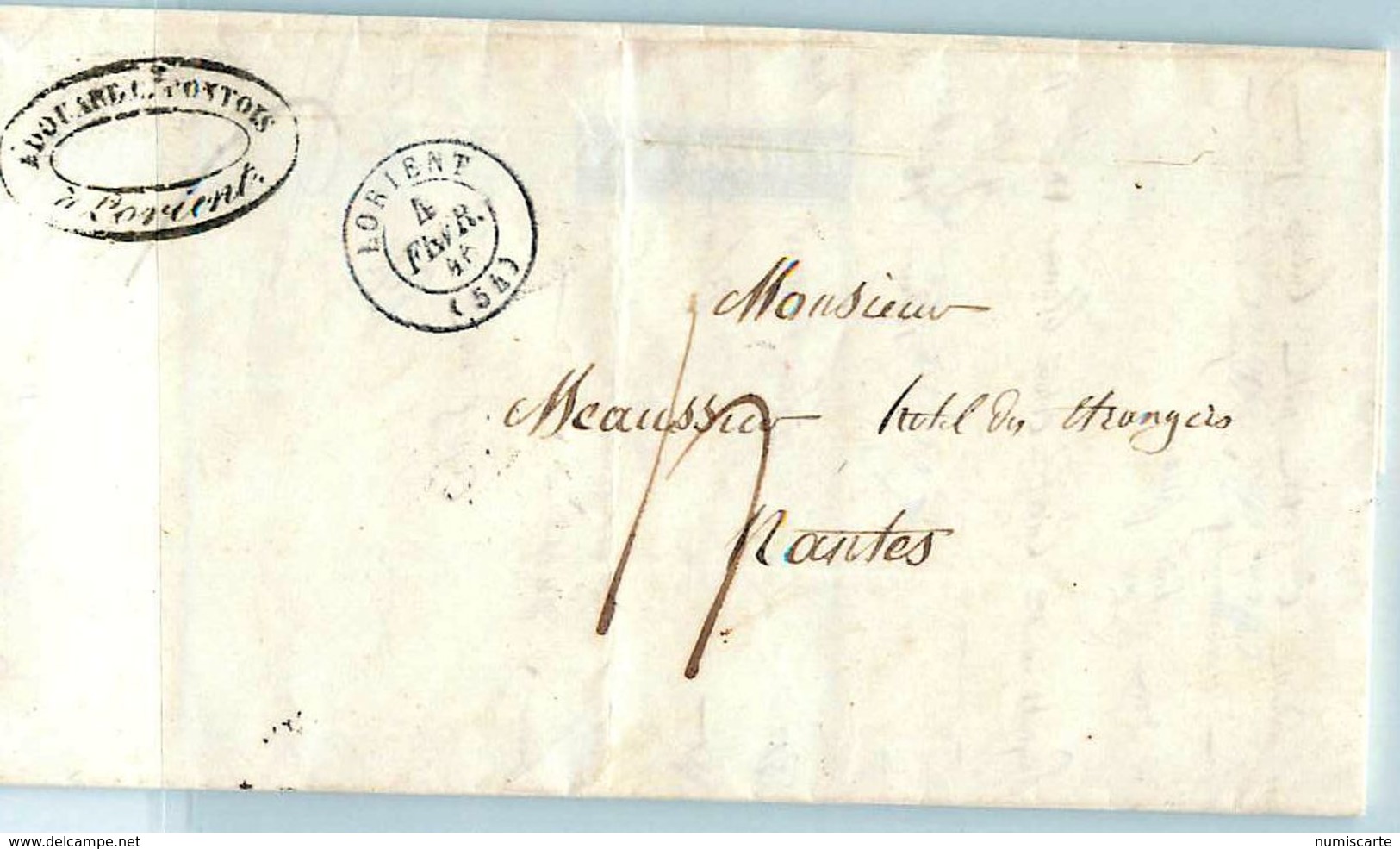 Lettre LORIENT Pour NANTES 1846 - 1801-1848: Précurseurs XIX