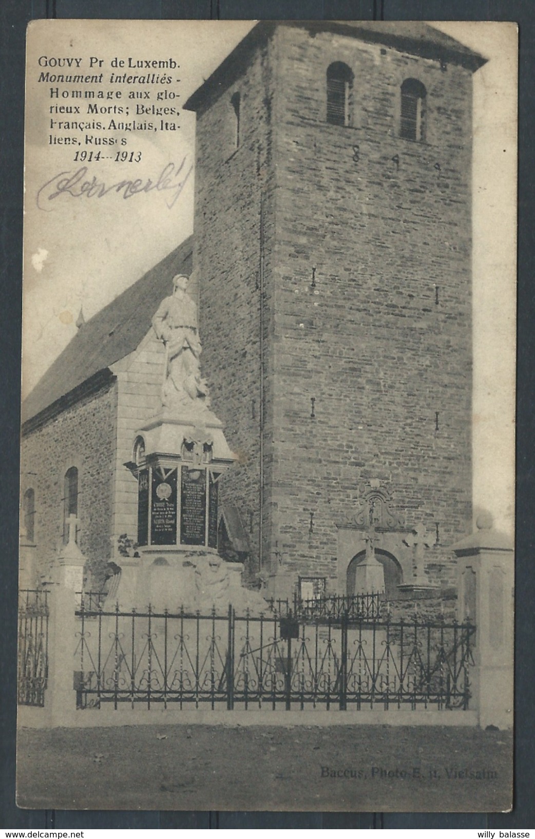 +++ CPA - GOUVY - Monument Interalliés ... - Guerre - 1914-1918 - N2  // - Gouvy