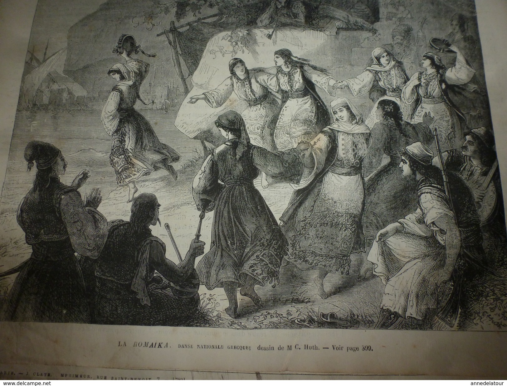 1868 Course chevaux;Wiesbaden;Venise;Route de la GEMMI en Suisse; Agnès de Salm-Salm; La ROMAIKA (danse grecque); etc