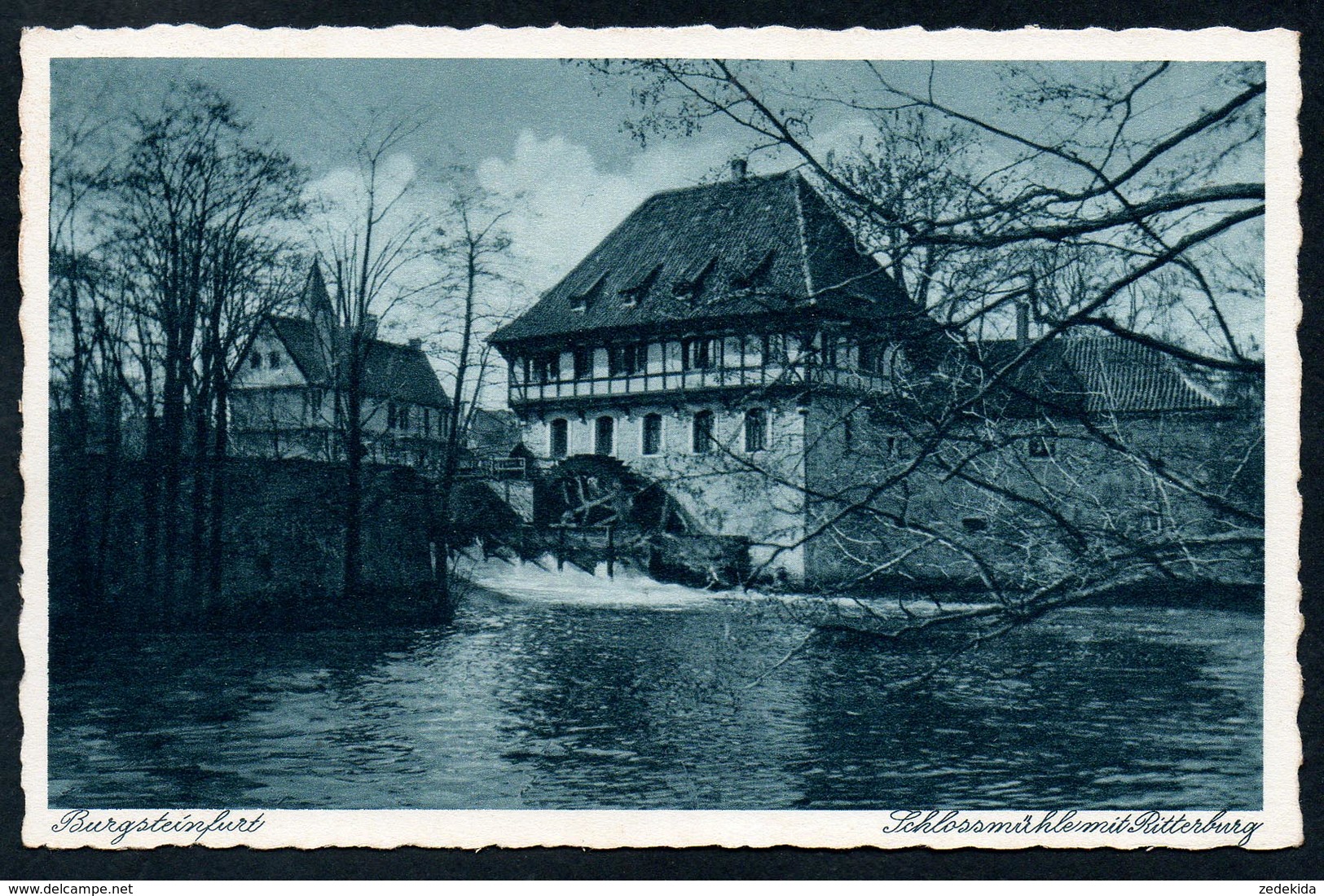 8923 - Alte Ansichtskarte - Burgsteinfurt Steinfurt - Mühle Schloßmühle Mit Ritterburg - Winter - N. Gel TOP - Steinfurt