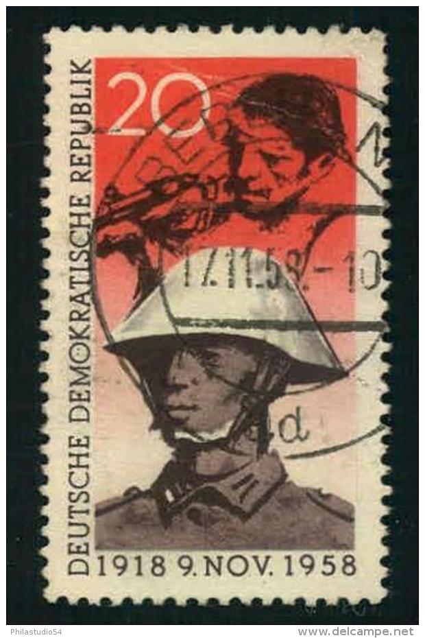 1958, ""Pappchinese"" Spät Entwertet 17.11.58, Siehe Vermerk Im Michel-Katalog. - Used Stamps