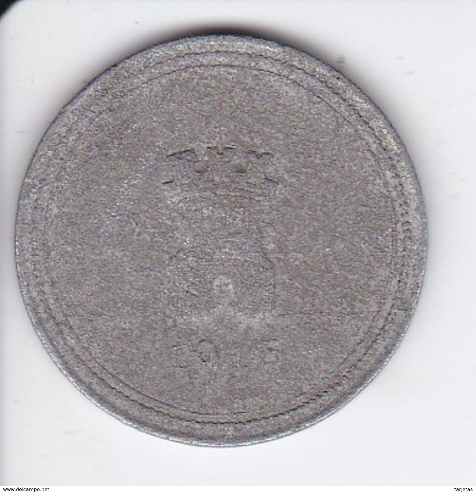 MONEDA DE 2 PESETAS DE LA COOPERATIVA DE AZCOITIA 1915 -  Monedas De Necesidad