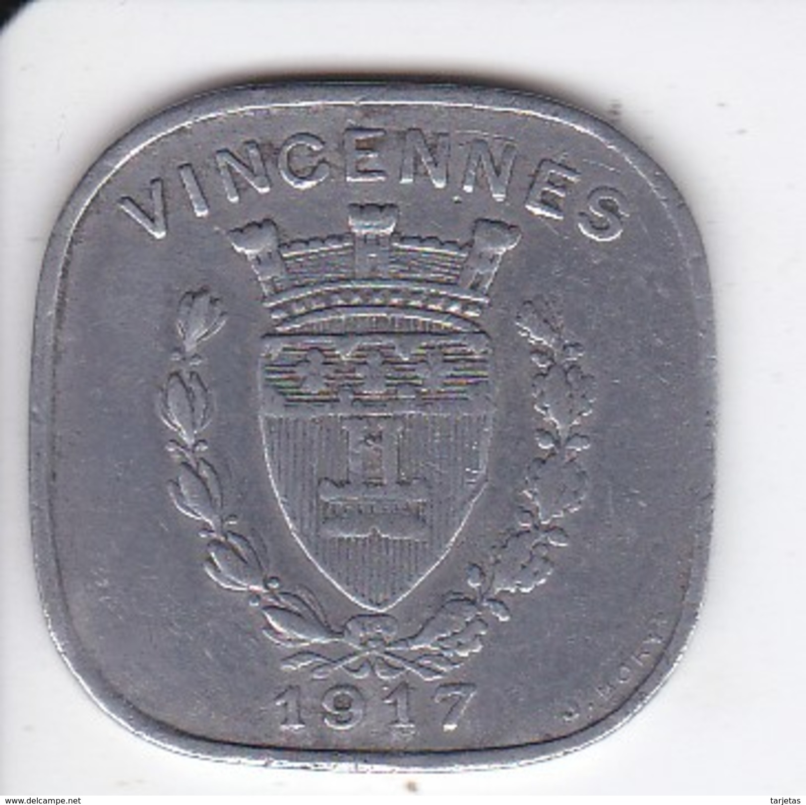 MONEDA DE 20 CENTIMOS DE LA UNION COMMERCIALE ET INDUSTRIELLE DE VINCENNES DEL AÑO 1917 - Monedas / De Necesidad