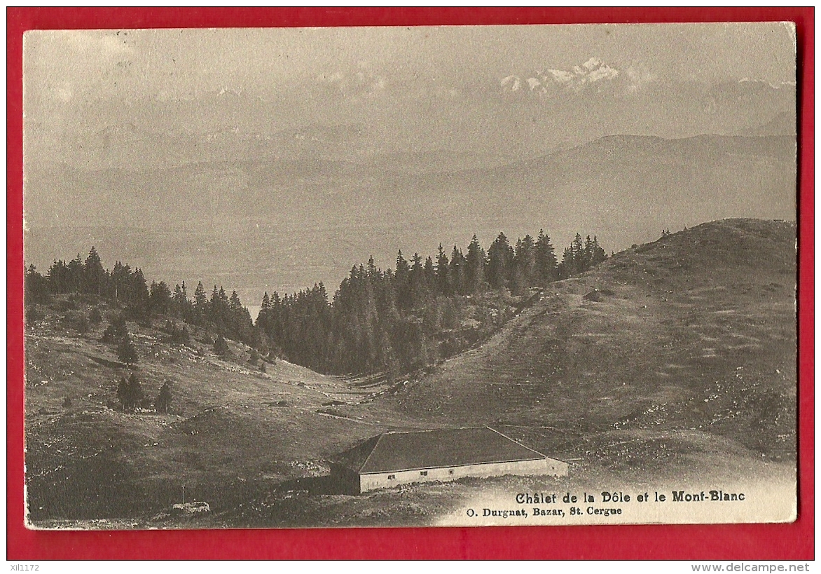 PRD-09 Chalet De La Dôle Et Mont-Blanc. Alpages, Jura. Cachet St.-Cergues 1912 Pour Mulhouse - Saint-Cergue