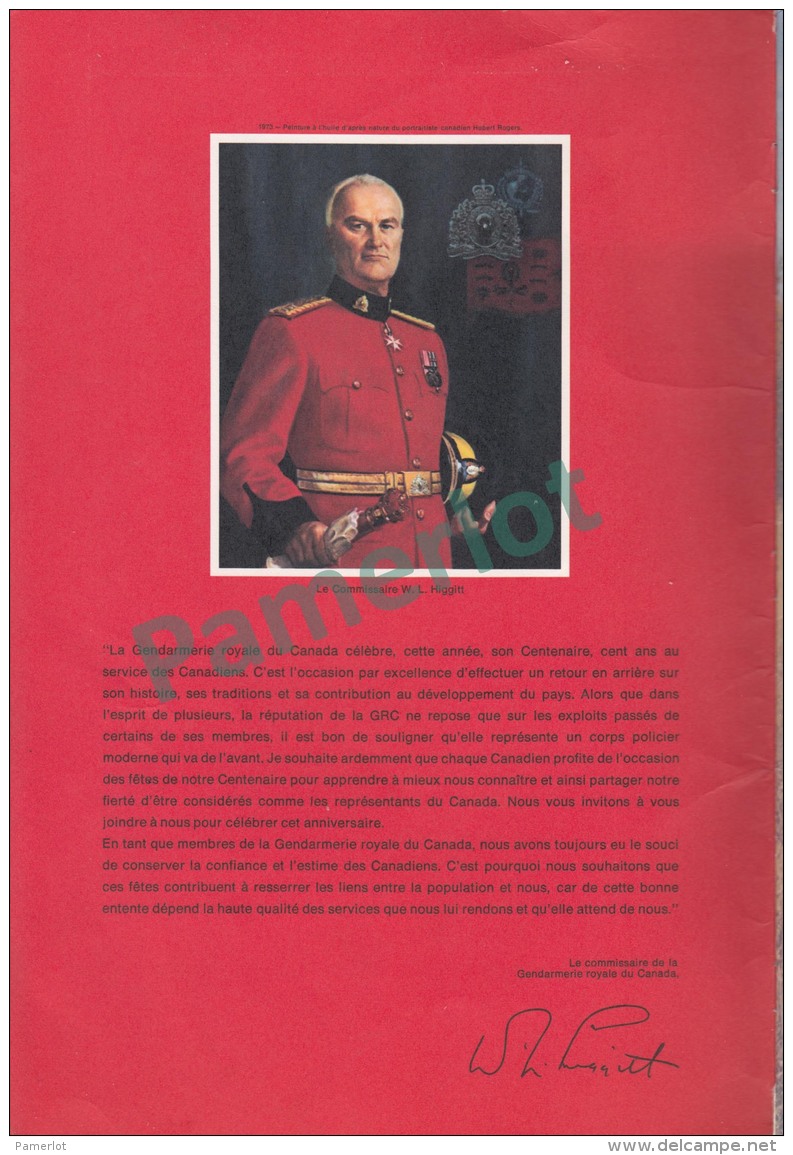 GRC RCMP - Gendarmerie Royale Du Canada Centenaire 1873-1973, 30.5 X 20.5 CM, 48 Pages, Histoire Avec Photos, 18 Scans - Altri & Non Classificati