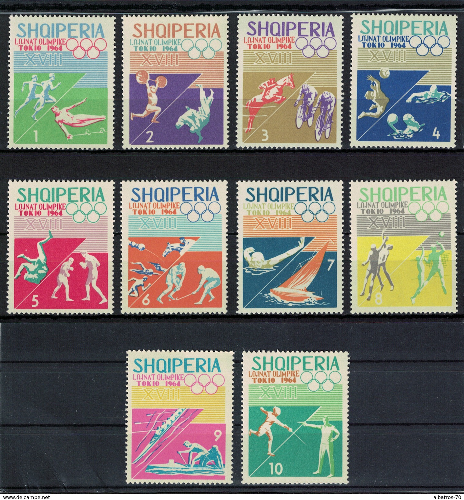 Albania 1964 _ Olympic Games - Tokyo, Japan _ Full Set - MNH** - Albania