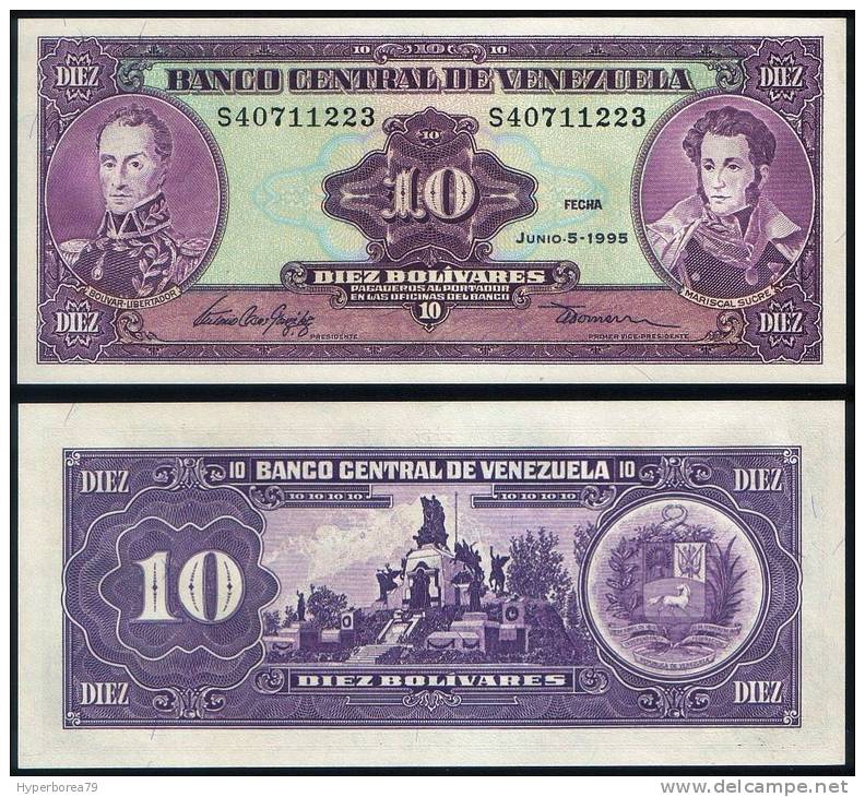 Venezuela P 61 D - 10 Bolivares 5.6.1995 - UNC - Venezuela