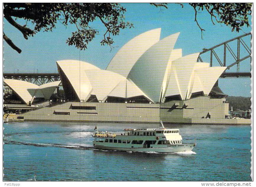 AUSTRALIA Australie ( NSW Wales ) SYDNEY Small Lot Of 2 Postcards SYDNEY OPERA HOUSE Sightseeing Boat Bateau Promenade - Sydney