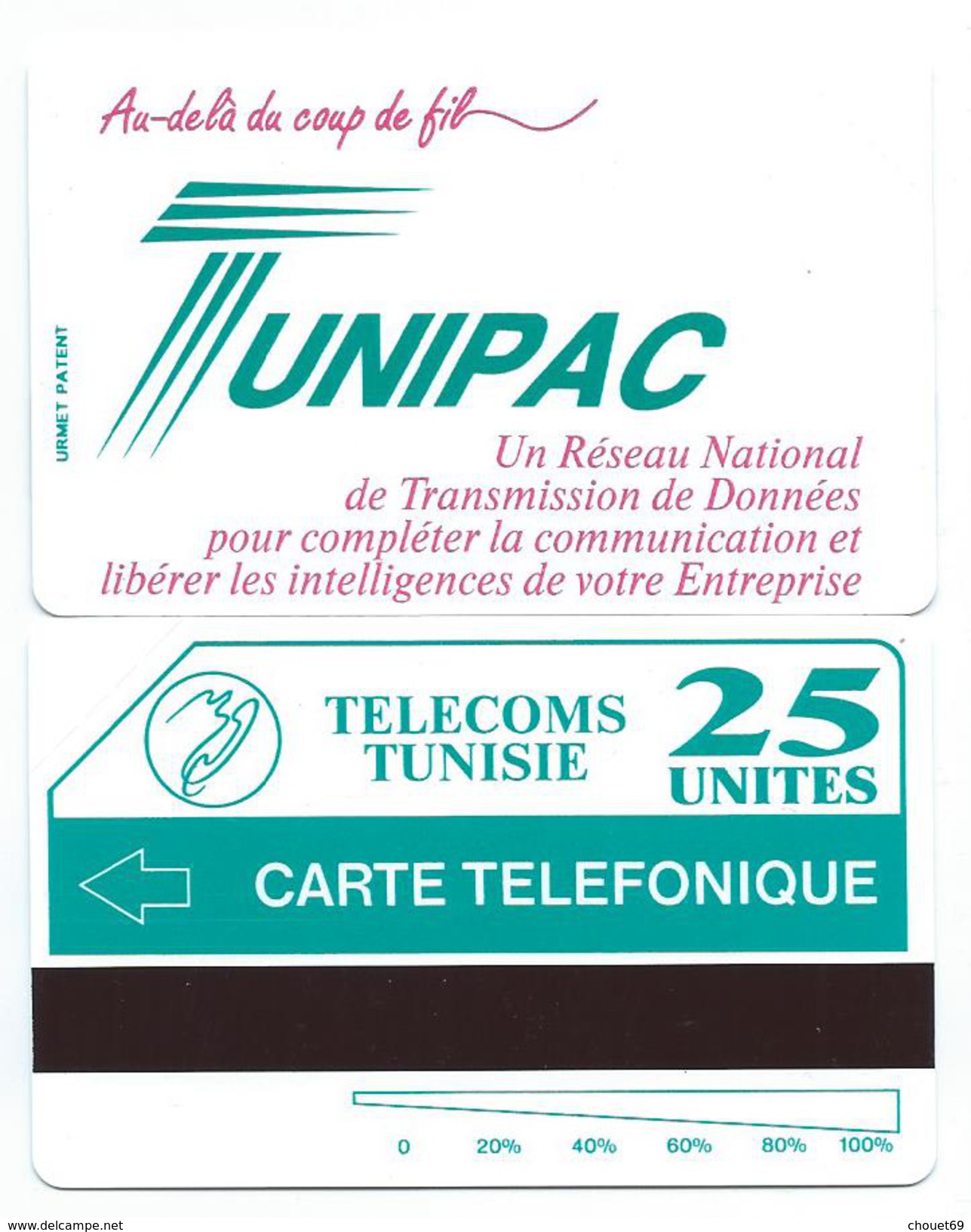 TUNISIE TUNIPAC Erreur TELEFONIQUE Variété MINT URMET NEUVE - Tunisia