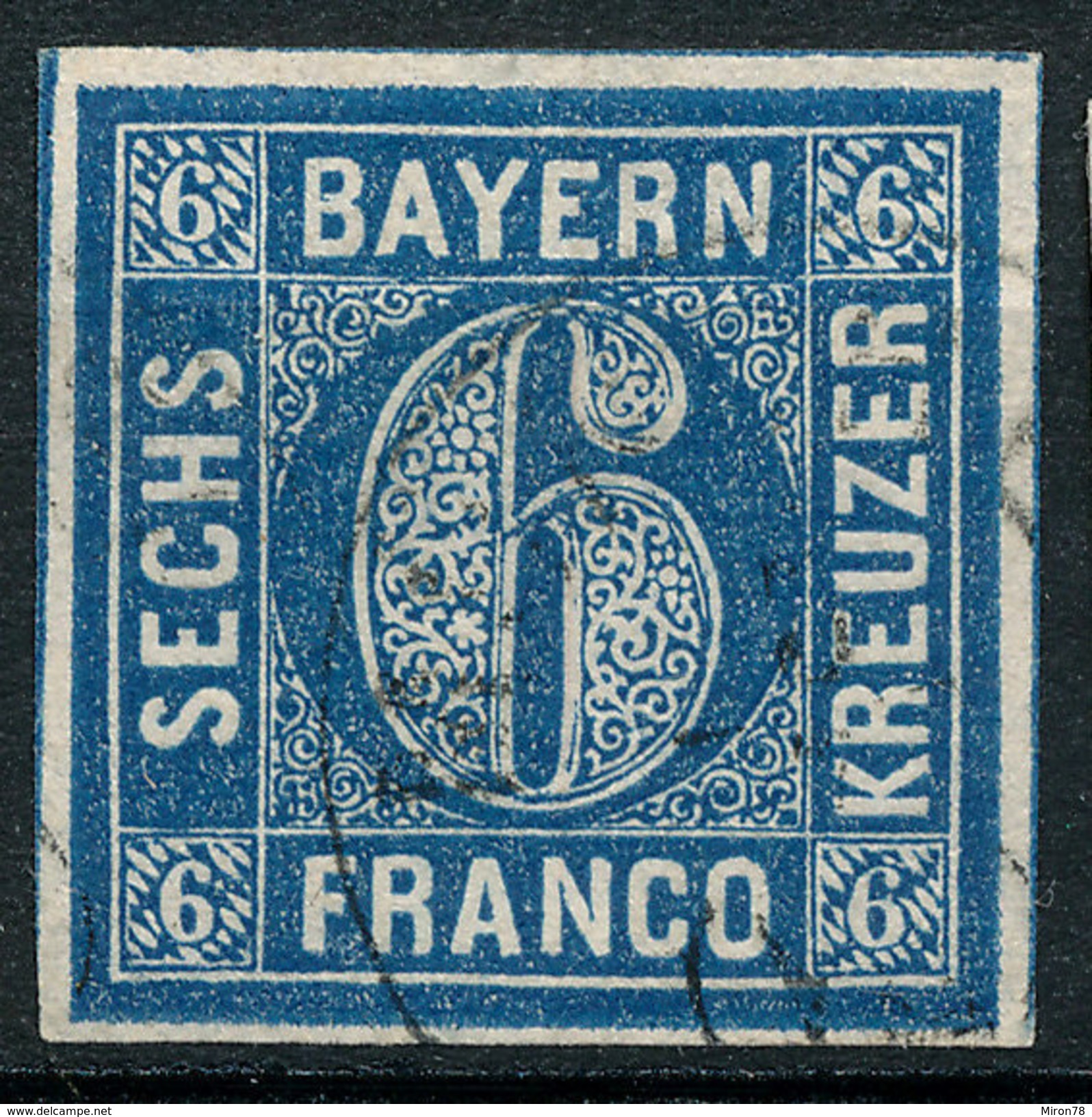 Stamp German States  Bavaria 1862 6kr Used Lot62 - Other & Unclassified