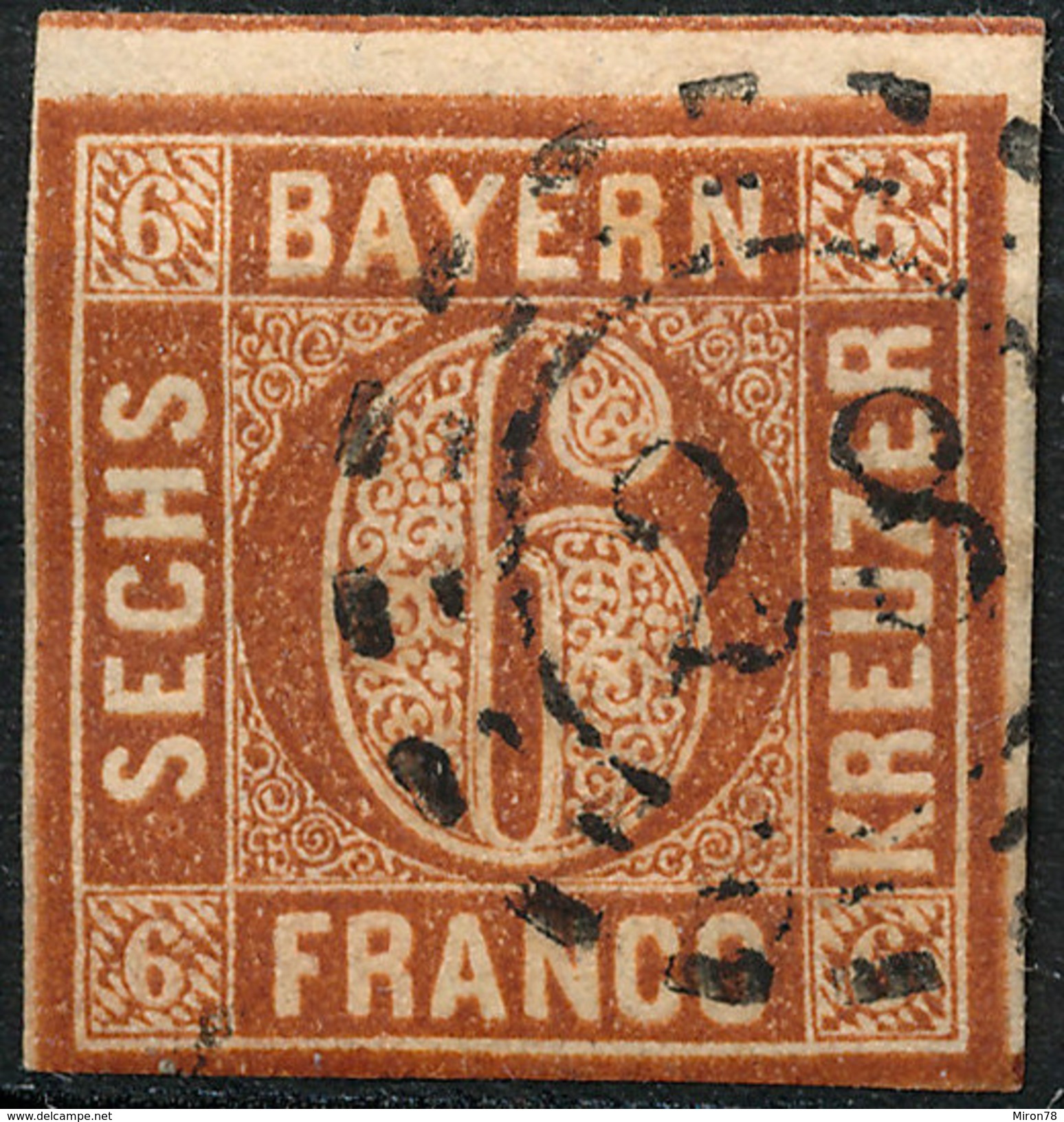 Stamp German States  Bavaria 1850-58 6kr Used Lot72 - Used