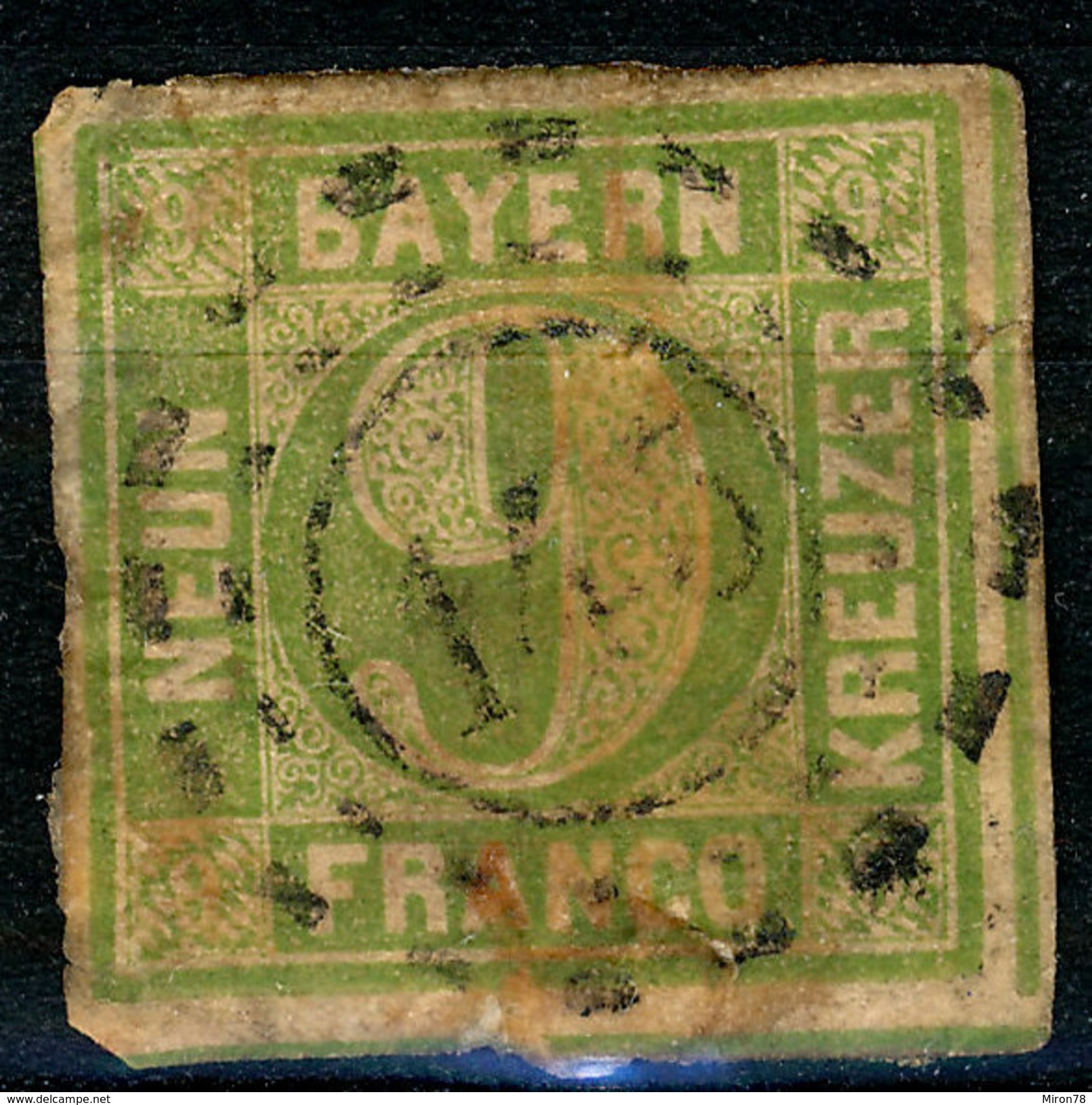 Stamp German States  Bavaria 1850-58 9kr Used Lot21 - Autres & Non Classés