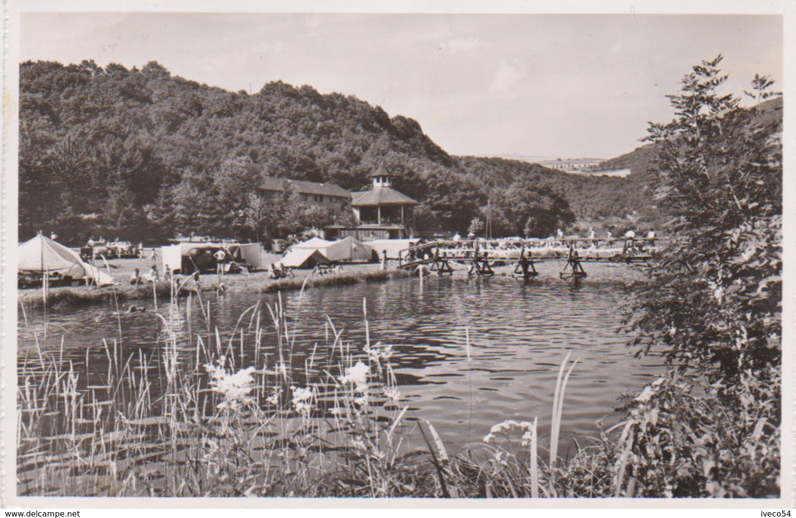 1955 - Bourscheid    " Camping Et Plage '   ( L. Hoffmann  ) Hôtel Bel Air - Bourscheid