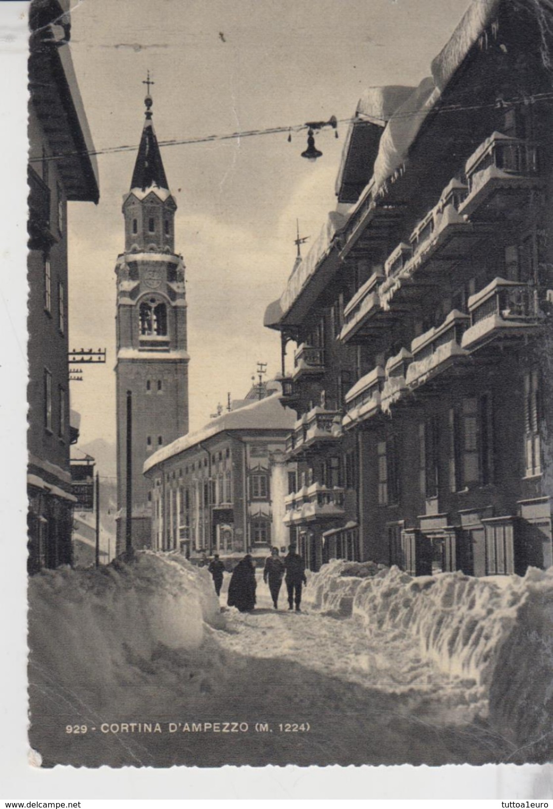 Cortina D'ampezzo Belluno Centro 1954 Vg - Belluno