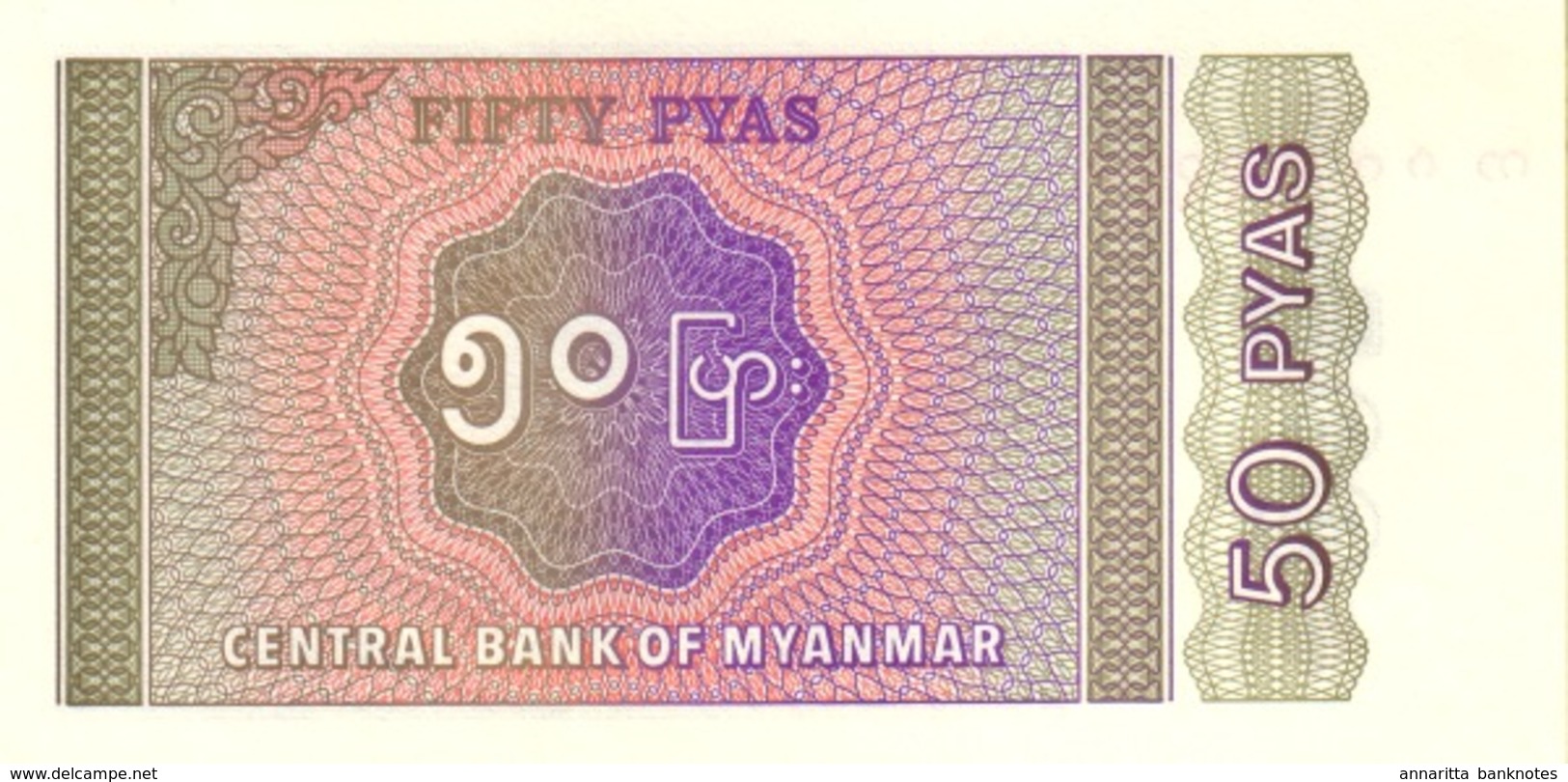 MYANMAR 50 PYAS ND (1994) P-68a UNC [MM102a] - Myanmar