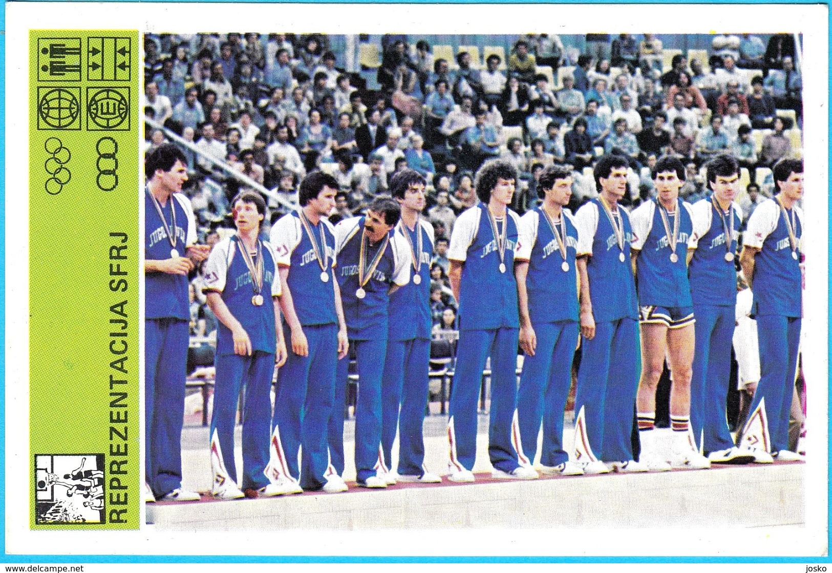 YUGOSLAVIA Kresimir Cosic Dalipagic - Old Card Svijet Sporta Basketball Basket-ball Baloncesto Pallacanestro LARGE SIZE - Otros & Sin Clasificación