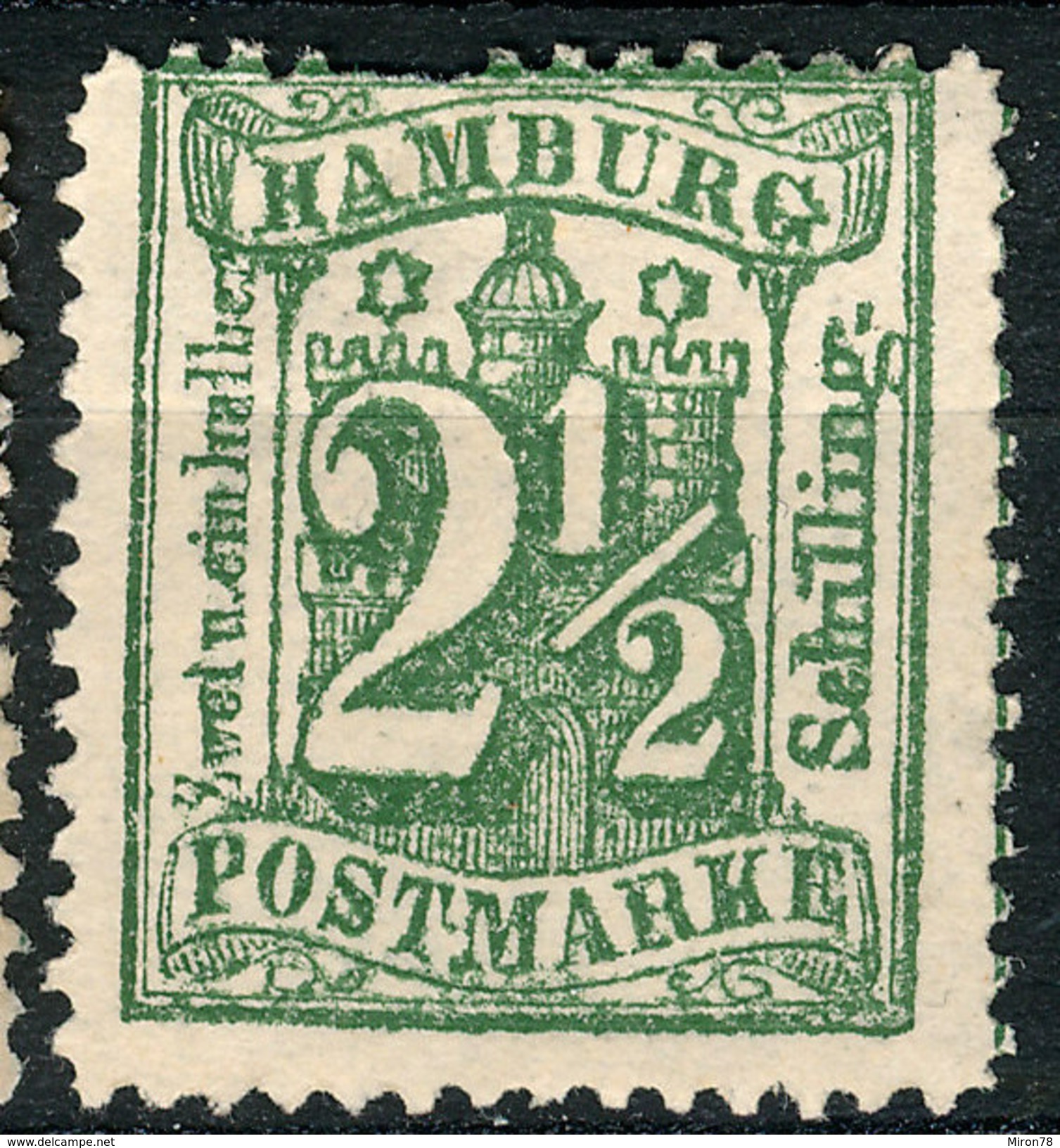 Stamp German States Hamburg  1867 2 1/2s Mint Lot41 - Hamburg (Amburgo)