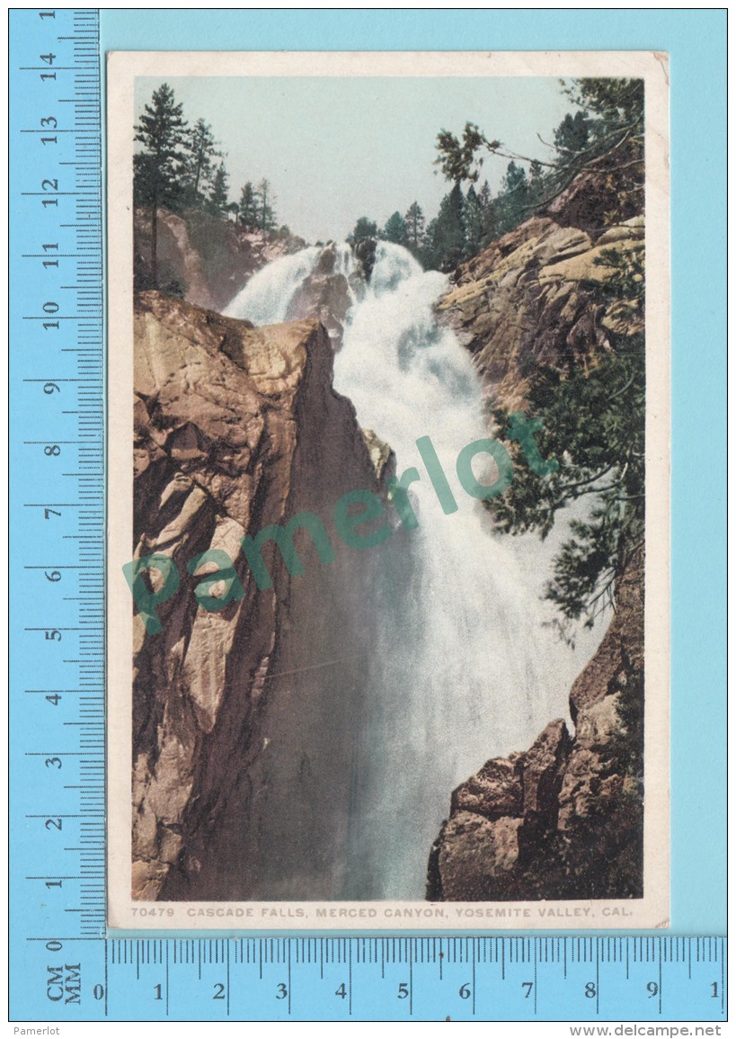 Yosemite Valley California - Cascade Falls Merced Canyon  - Postcard Post Card 2 Scans - Yosemite
