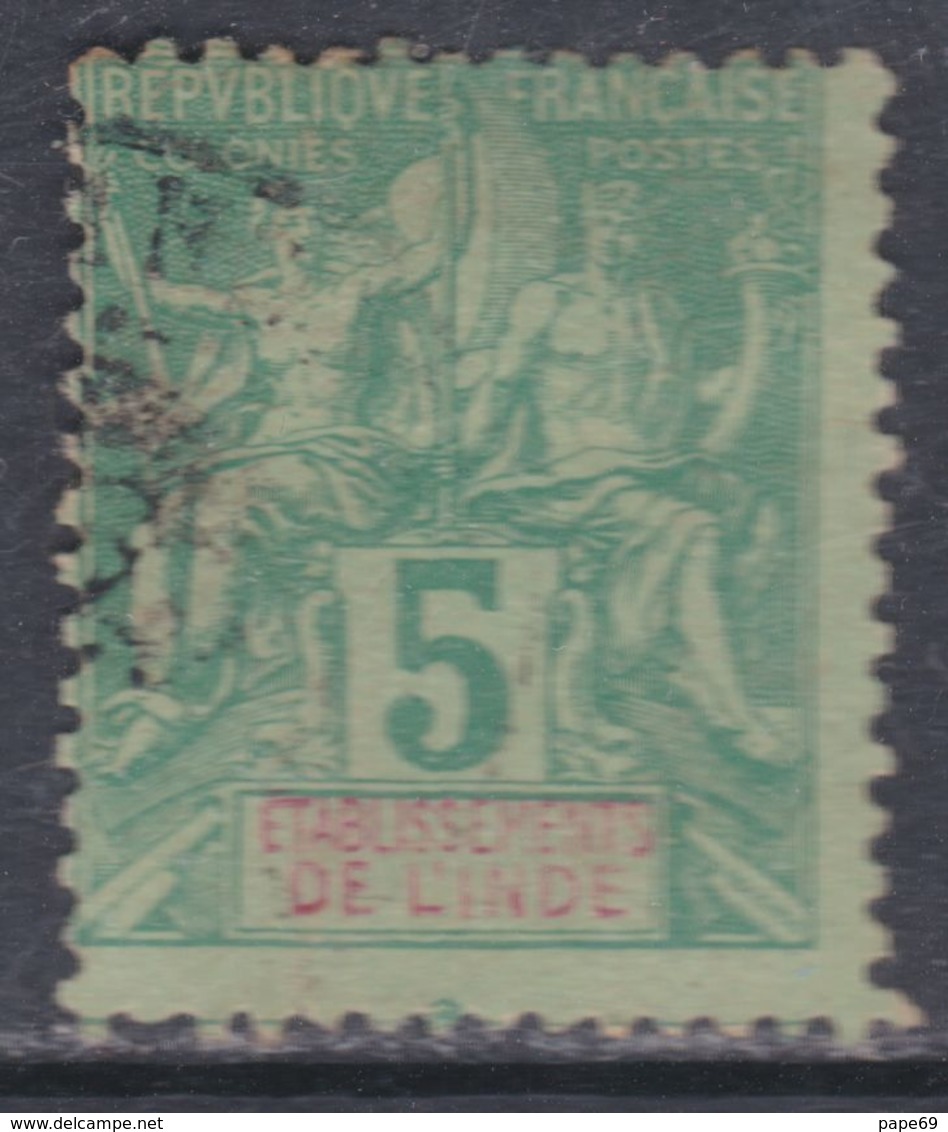 Inde N° 4  O  Type Groupe : 5 C. Vert, Oblitération Très Légère Sinon TB - Used Stamps