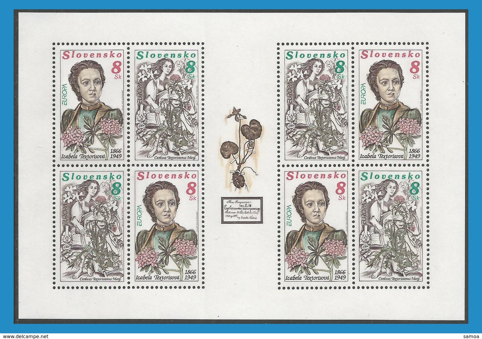 Slovaquie 1995 188 ** Feuillet - Europa - Peintures I. Riemansky - Blocs-feuillets