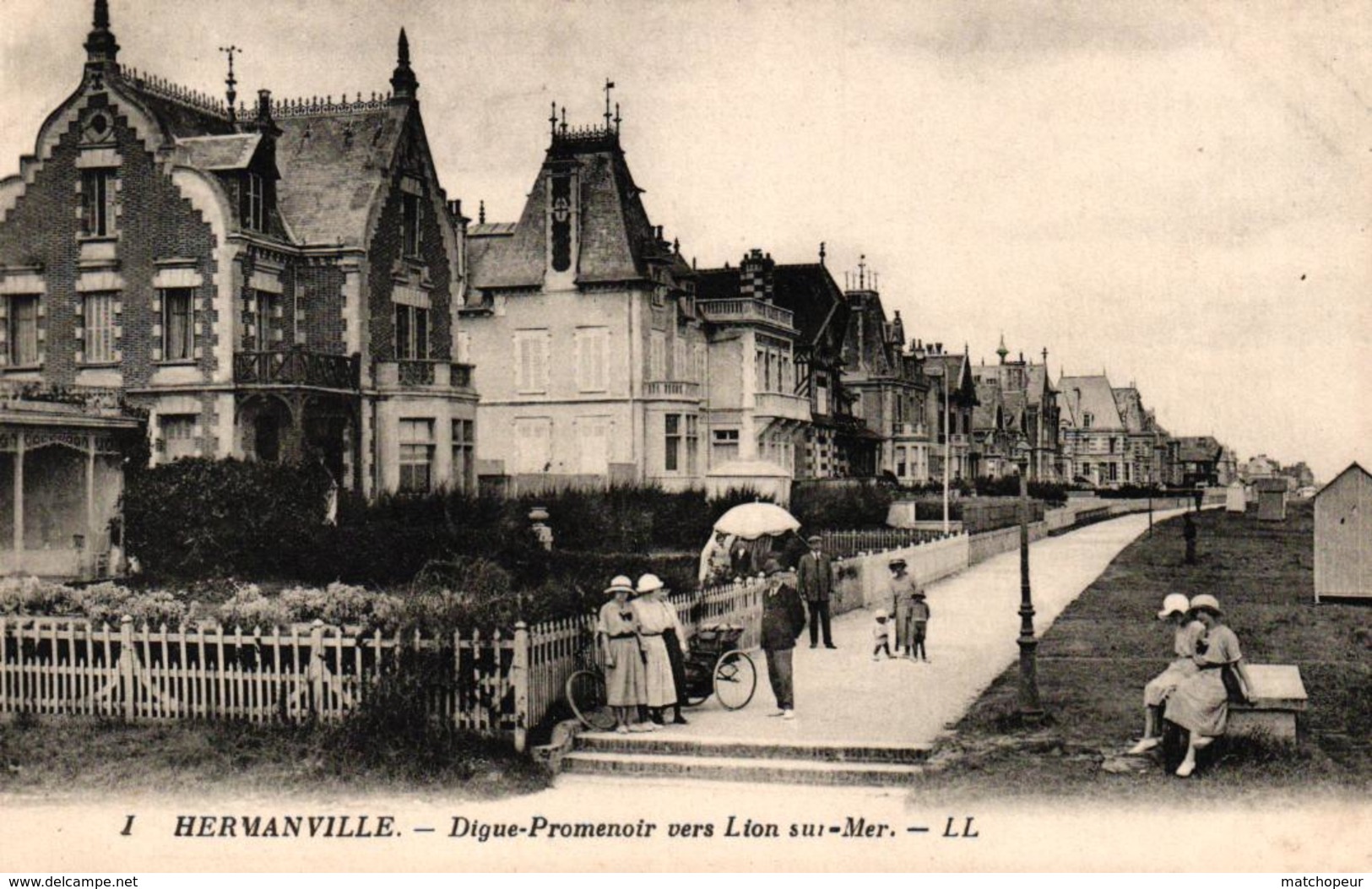 HERMANVILLE -14- DIGUE PROMENADE VERS LION SUR MER - Autres & Non Classés