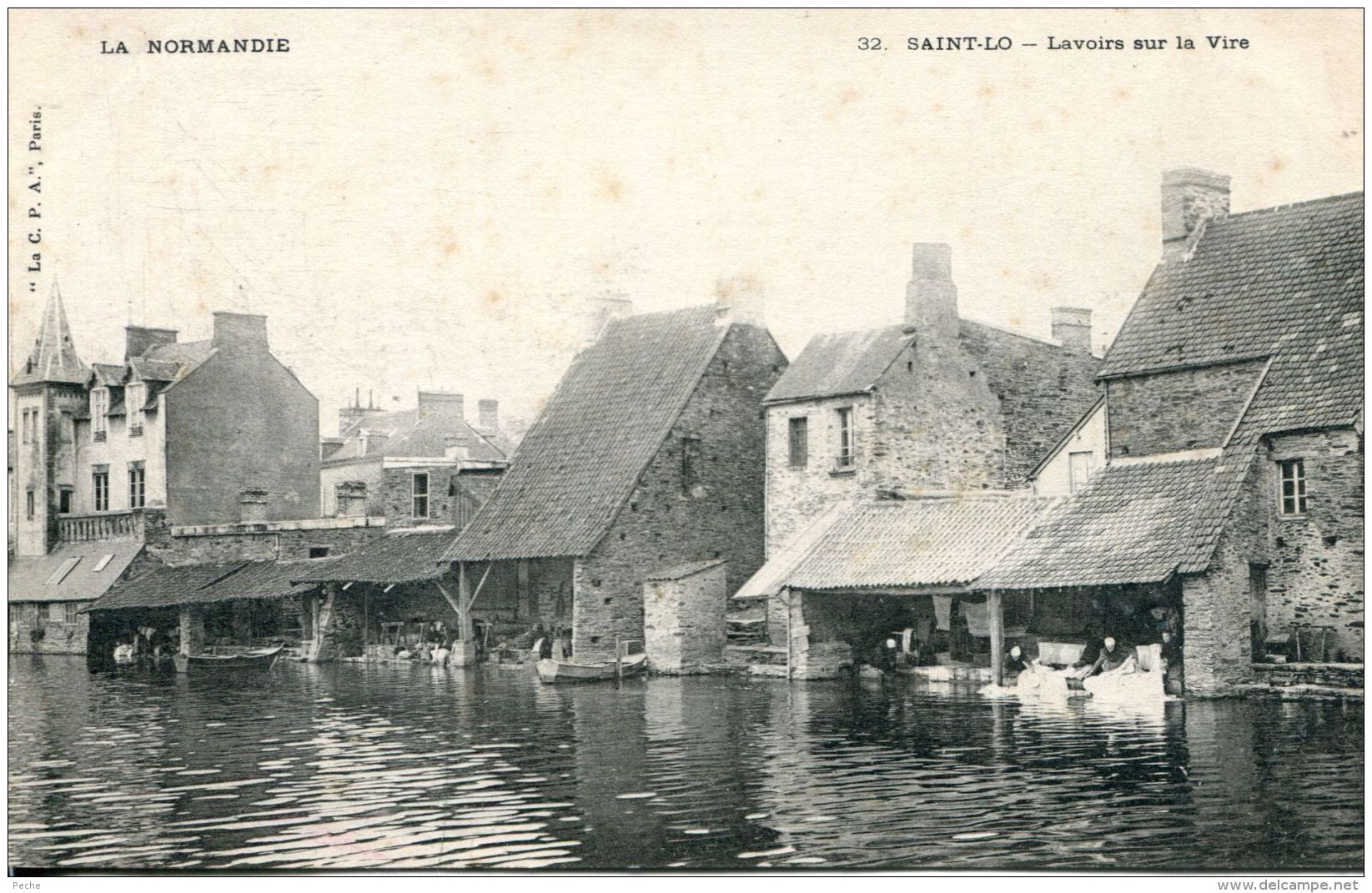 N°29672 -cpa Saint Lo -lavoir Sur La Vire- - Saint Lo