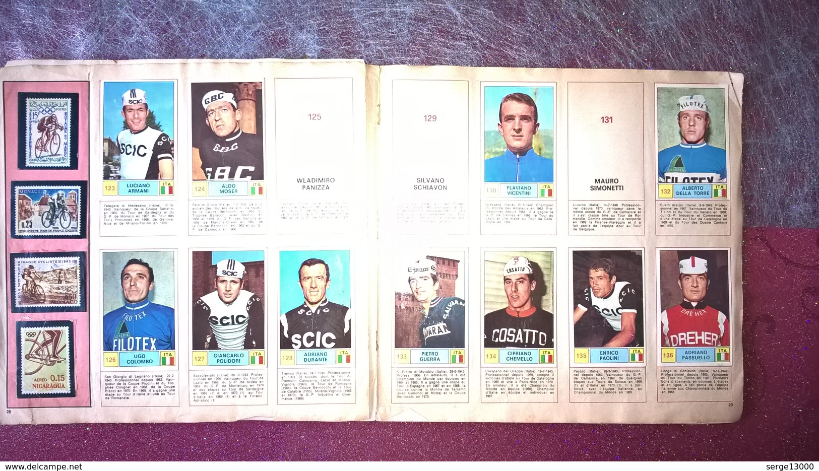 album figurine Panini cyclisme vélo SPRINT 71