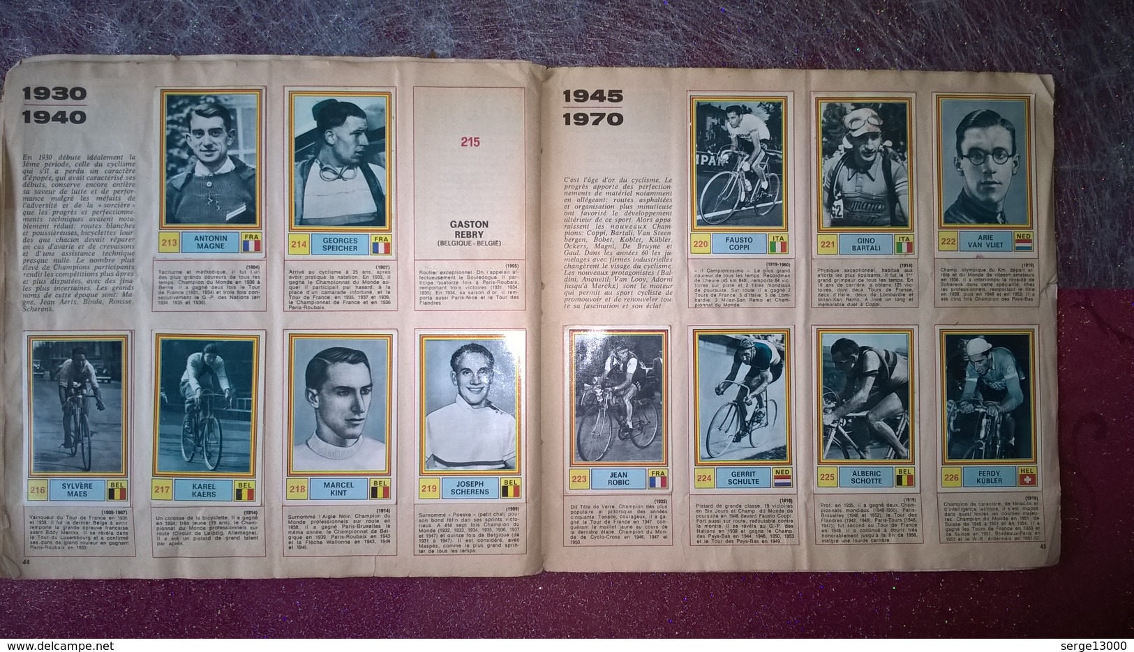 album figurine Panini cyclisme vélo SPRINT 71