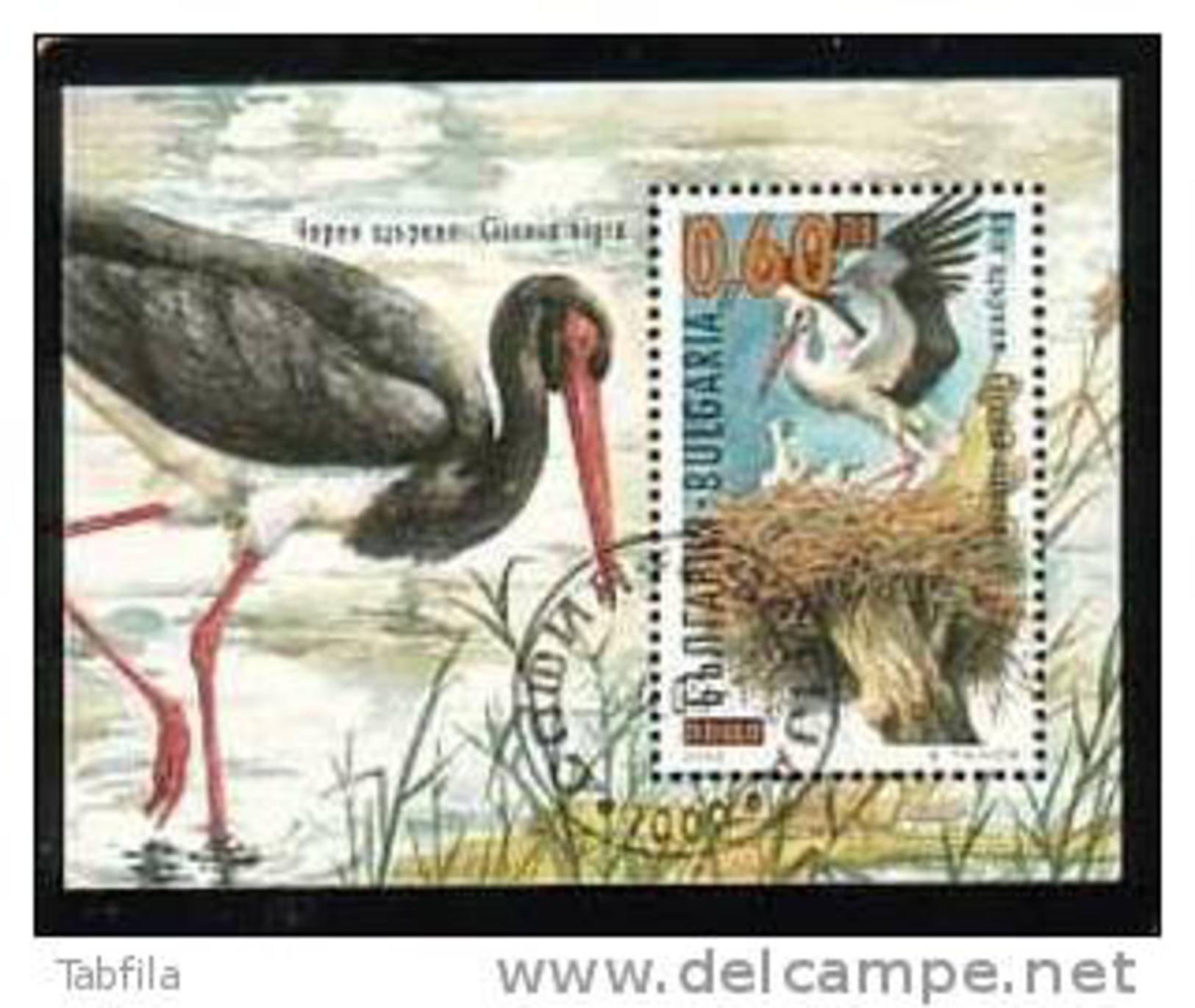 BULGARIA \ BULGARIE - 2000 - Cigognes - Bl.obl. - Used Stamps