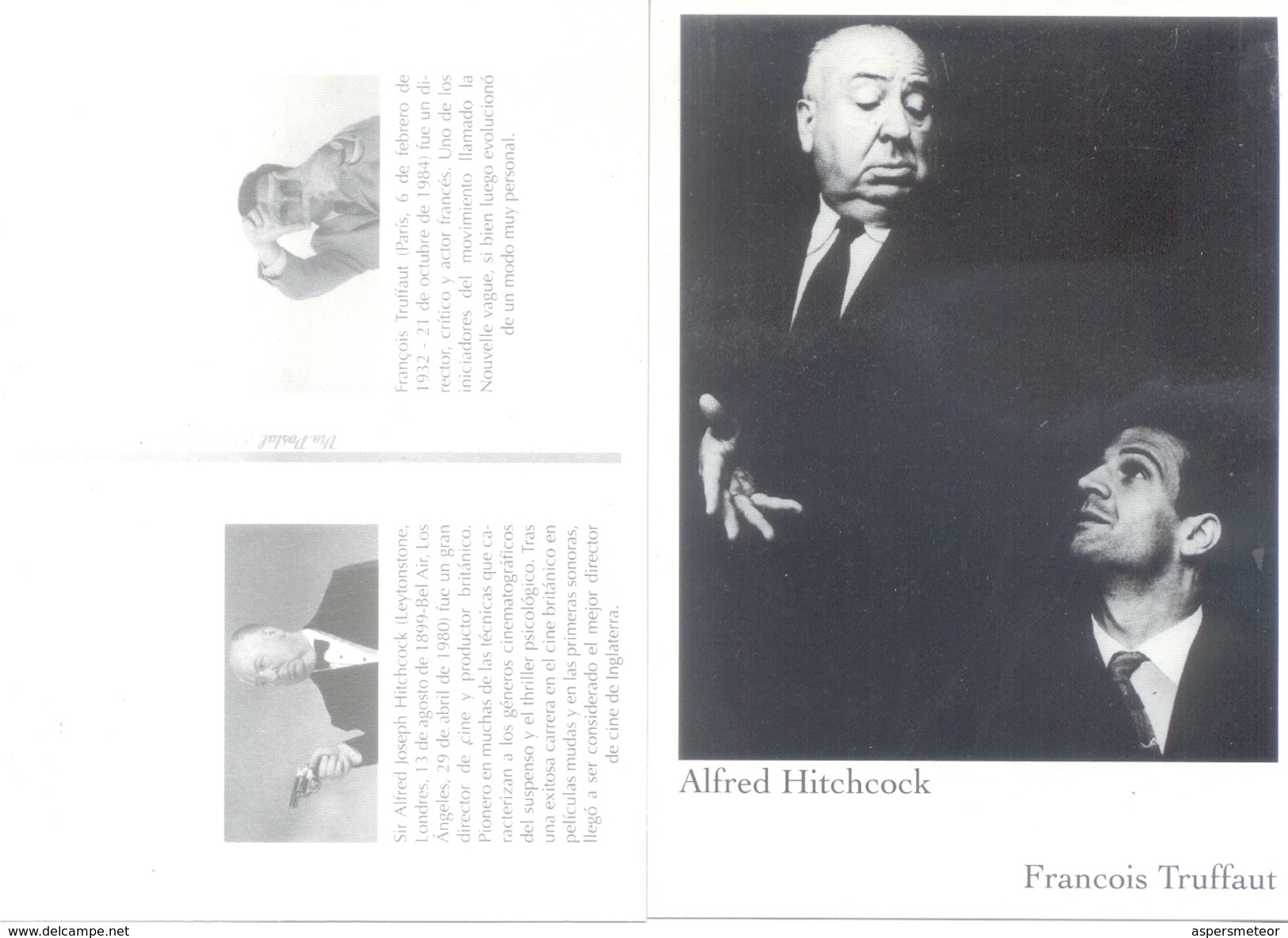 ALFRED HITCHCOCK - FRANCOIS TRUFFAUT CARTE PUBLICITAIRE ARGENTINE AN 2016 DIRECTORS OF CINEMA - Acteurs